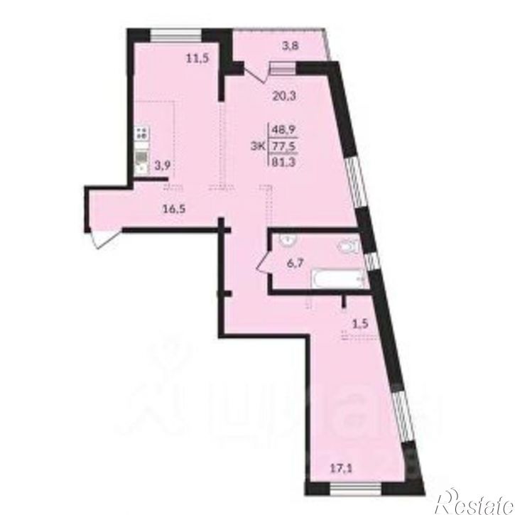 3-комн квартира ул Дальневосточная, 166,  д. 166