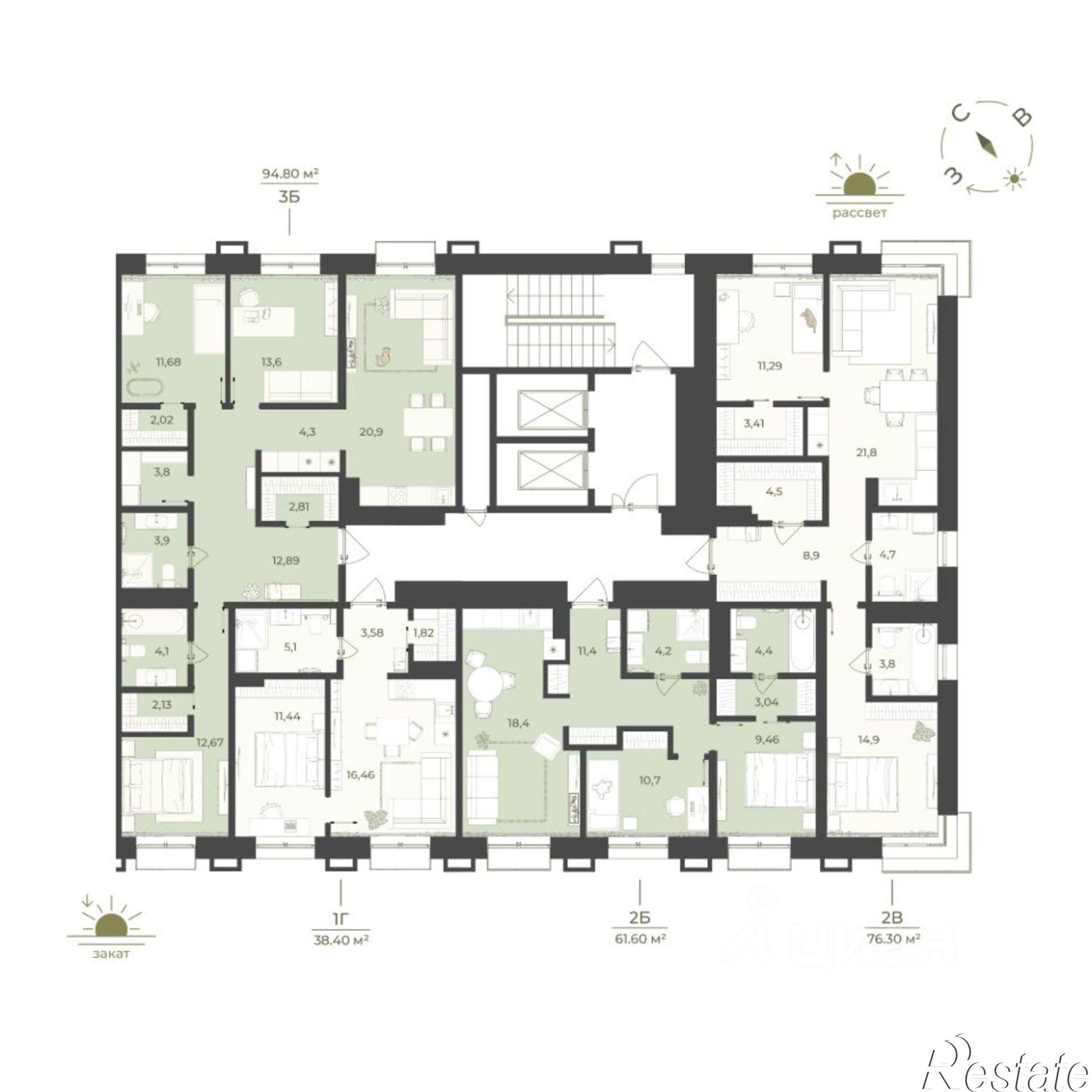 Купить квартиру за 21 168 800 рублей на ул Седова, 55