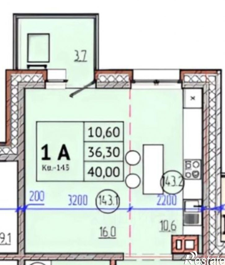 1-комн квартира в новом доме ул Багратиона, 11,  д. 11