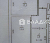 3-комн, 56кв м, этаж 2/3 ул 1-я Московская, 33