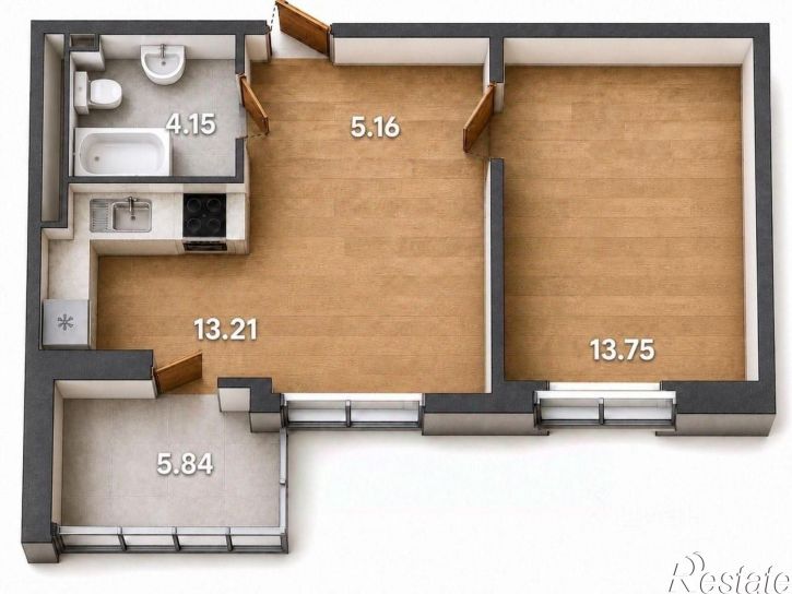 1-комн квартира ул Петрова, 18,  д. 18