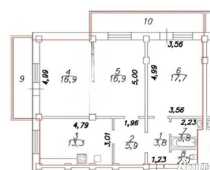 3-комн квартира ул Ядринцева, 37,  д. 37