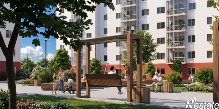 1-комн квартира в новом доме микрорайон Ново-Ленино