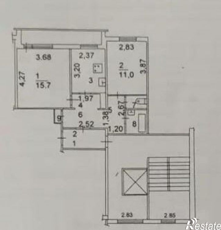 2-комн квартира б-р Рябикова, 21а,  д. 21а