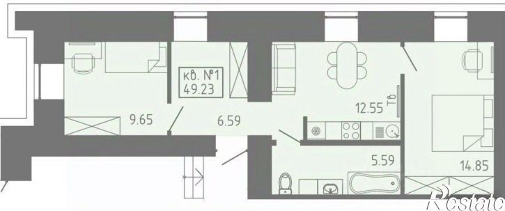 2-комн квартира Деповский пер, 4,  д. 4