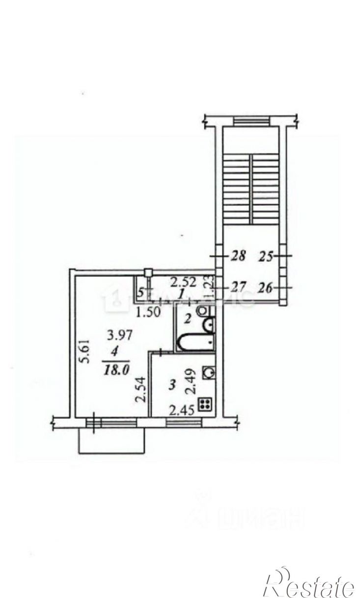 1-комн квартира ул Станиславского, 5,  д. 5