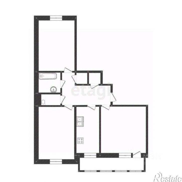 3-комн квартира