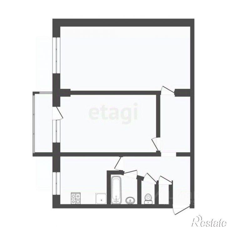 2-комн квартира ул Депутатская, 10,  д. 10