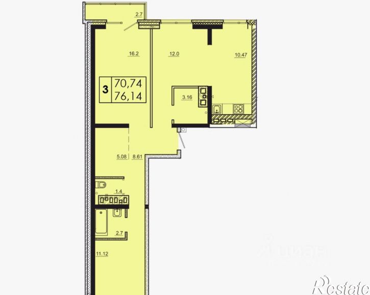 3-комн квартира ул Баумана, 271,  д. 271