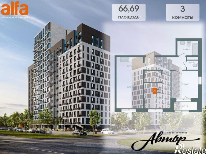 2-комн квартира в новом доме ул Березовая Роща, 30Ж,  д. 30Ж