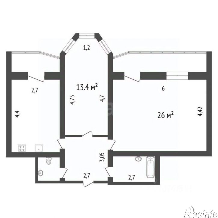 2-комн квартира ул Волжская, 51а,  д. 51а