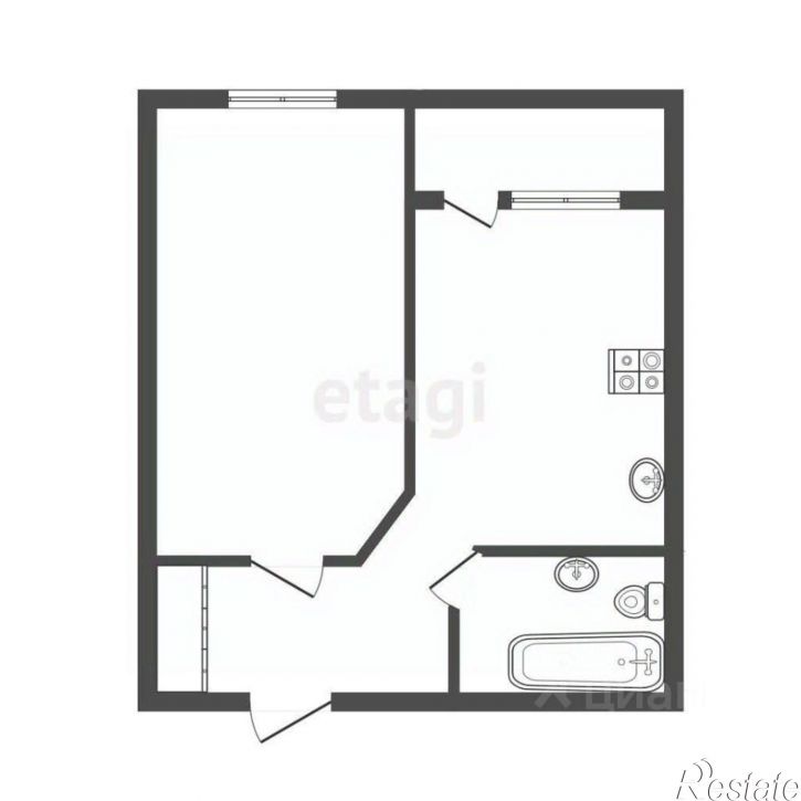 1-комн квартира Байкальская улица, 236Б/4,  д. 236Б/4