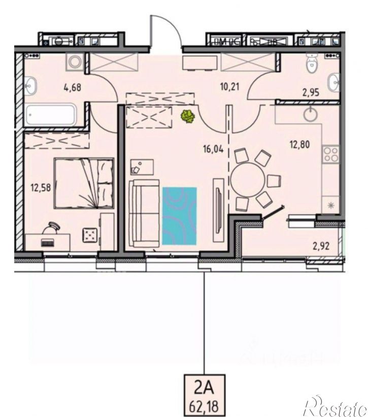 2-комн квартира в новом доме улица Баррикад, 62/13,  д. 62/13