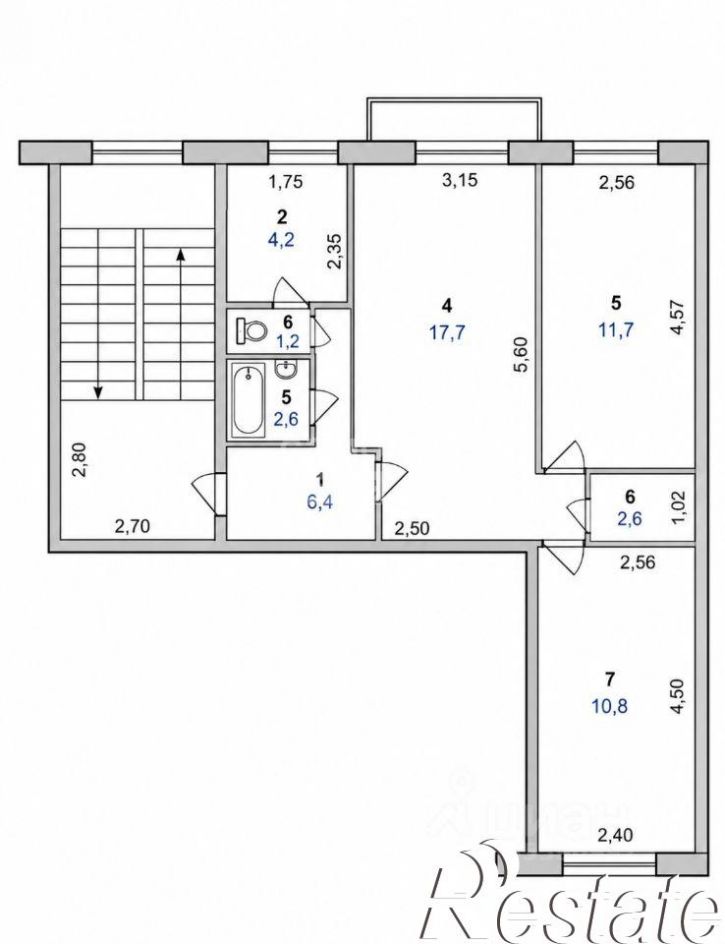 3-комн квартира улица Баумана, 220,  д. 220