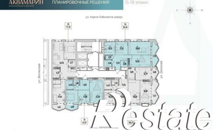 1-комн квартира в новом доме Донская улица, 5А,  д. 5А