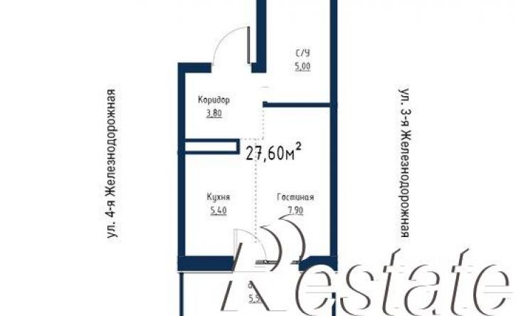 1-комн квартира в новом доме улица Румянцева, 38,  д. 38