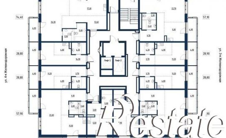 2-комн квартира в новом доме улица Румянцева, 38,  д. 38