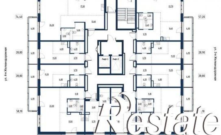 3-комн квартира в новом доме улица Румянцева, 38,  д. 38