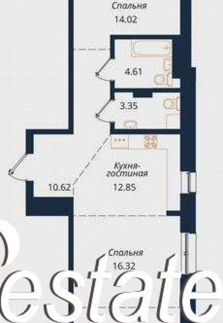 3-комн квартира улица Юрия Левитанского, 12/1,  д. 12/1