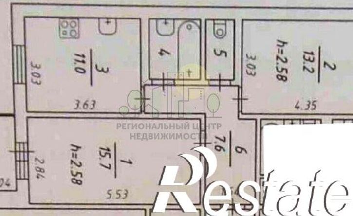 2-комн квартира улица Муравьёва, 2/2,  д. 2/2